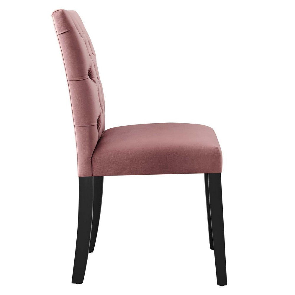 Modway Duchess Performance Velvet Set of 2 Dining Chair Dusty Rose MDY-EEI-5011-DUS