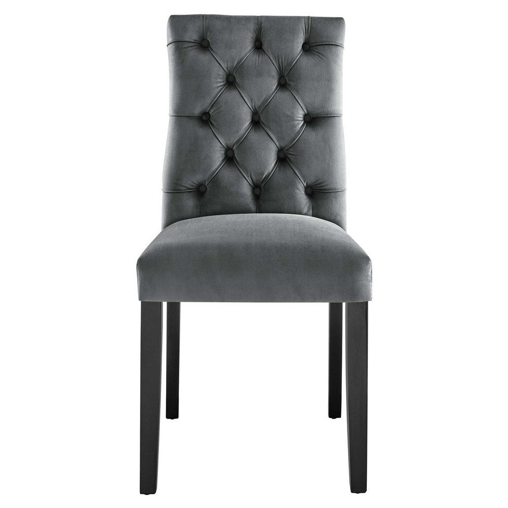 Modway Duchess Performance Velvet Set of 2 Dining Chair Gray MDY-EEI-5011-GRY