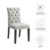 Modway Duchess Performance Velvet Set of 2 Dining Chair Light Gray MDY-EEI-5011-LGR