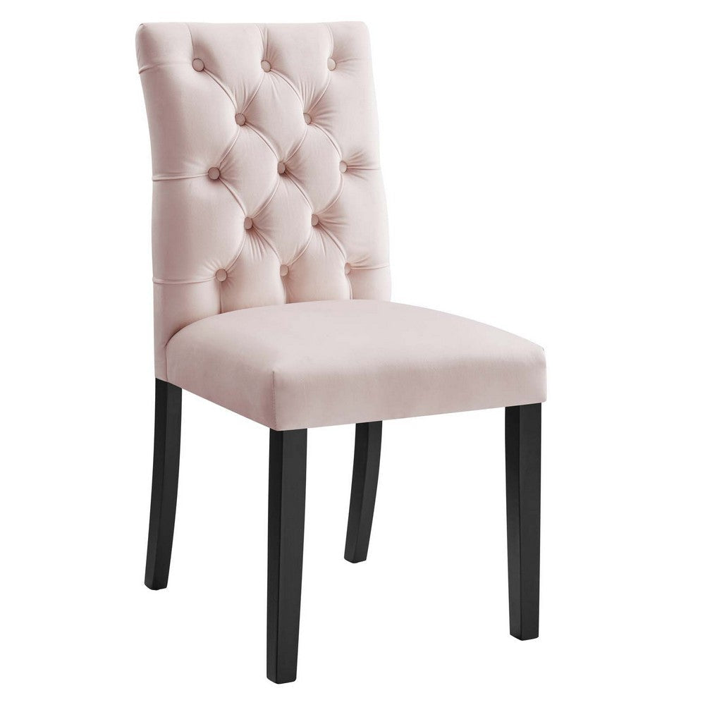 Modway Duchess Performance Velvet Set of 2 Dining Chair Pink MDY-EEI-5011-PNK