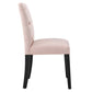 Modway Duchess Performance Velvet Set of 2 Dining Chair Pink MDY-EEI-5011-PNK