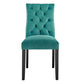 Modway Duchess Performance Velvet Set of 2 Dining Chair Teal MDY-EEI-5011-TEA