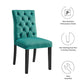 Modway Duchess Performance Velvet Set of 2 Dining Chair Teal MDY-EEI-5011-TEA