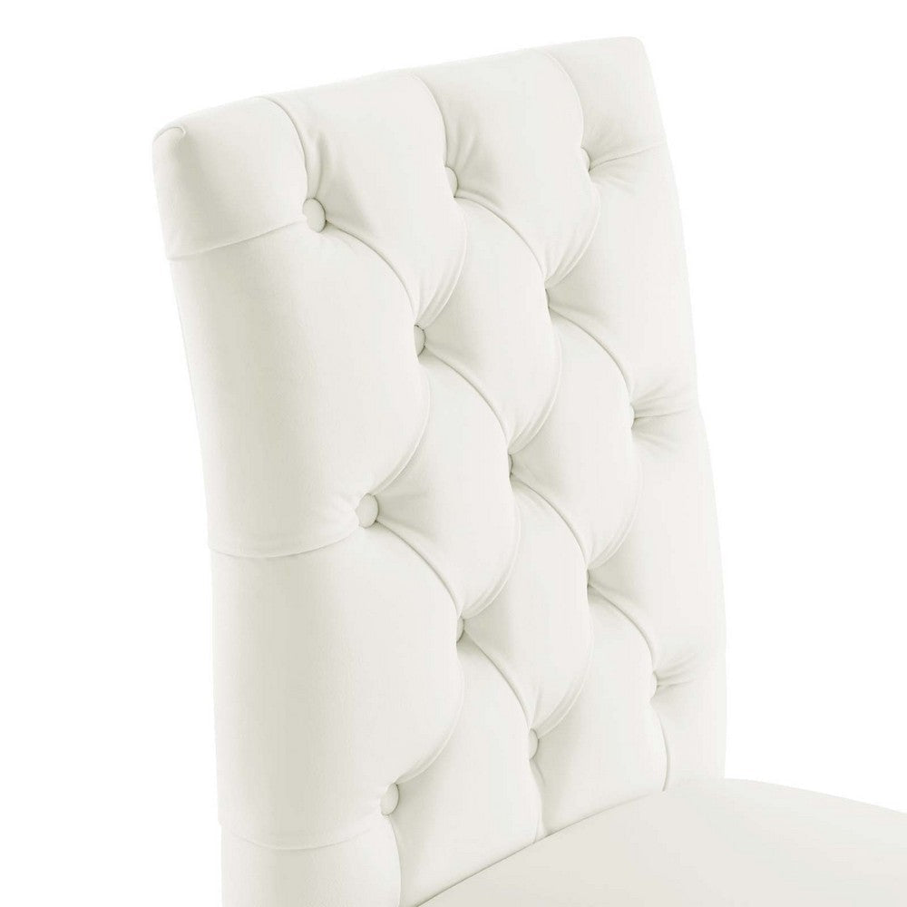 Modway Duchess Performance Velvet Set of 2 Dining Chair White MDY-EEI-5011-WHI