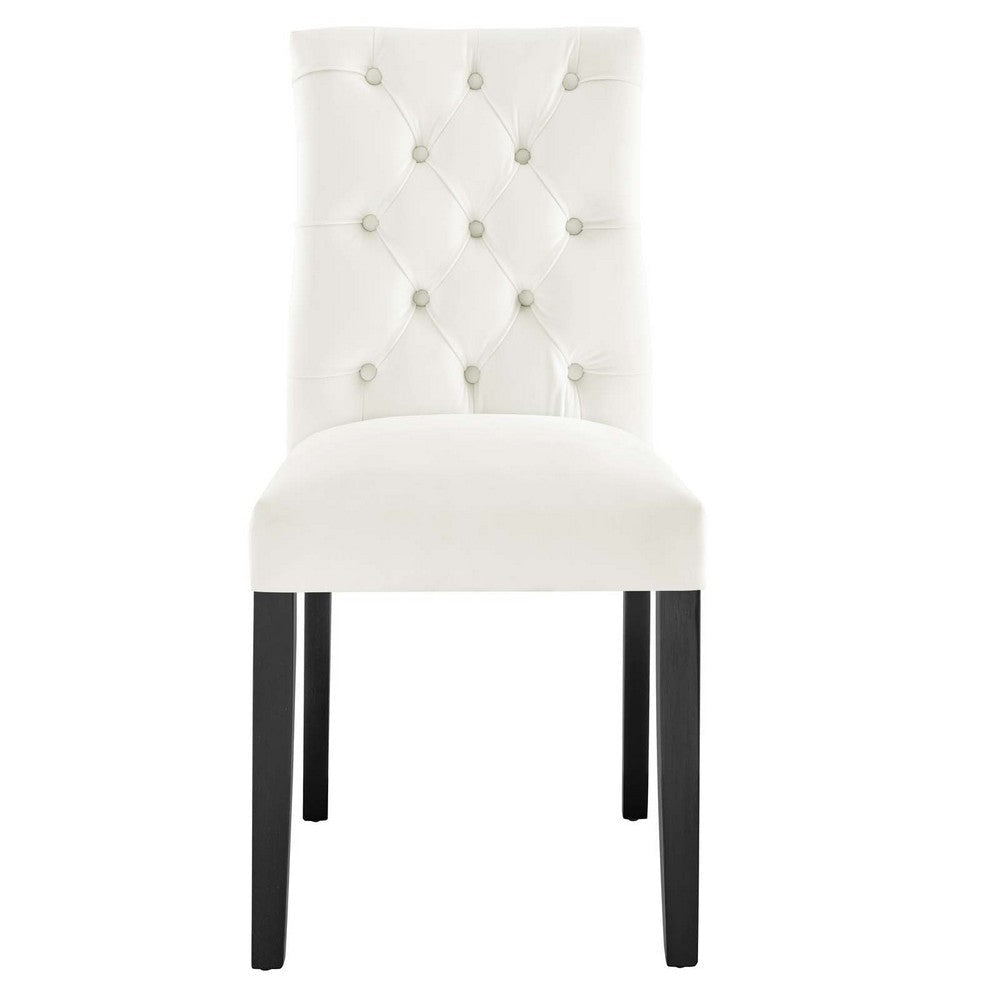 Modway Duchess Performance Velvet Set of 2 Dining Chair White MDY-EEI-5011-WHI