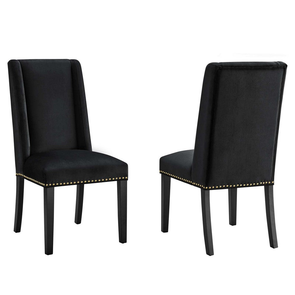 Baron Performance Velvet Dining Chairs - Set of 2  - No Shipping Charges