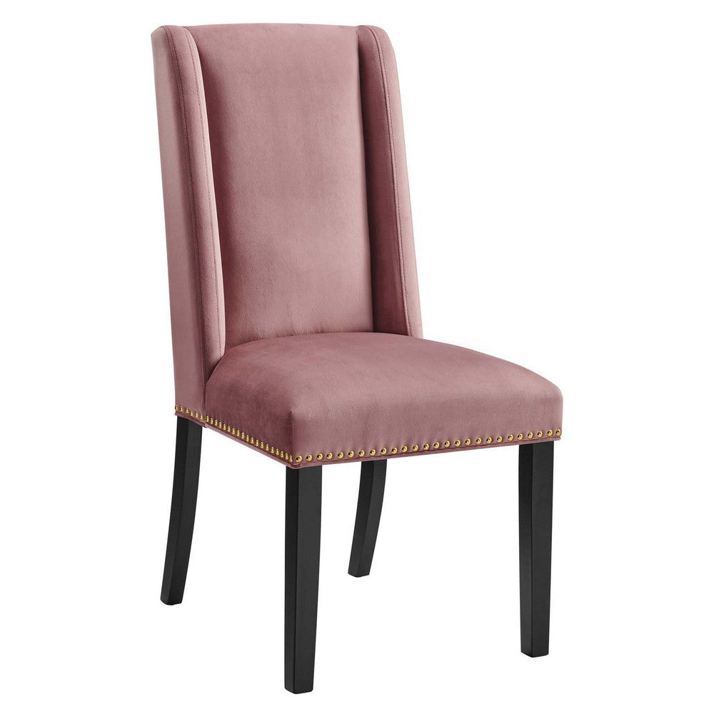 Modway Baron Performance Velvet Set of 2 Dining Chair Dusty Rose MDY-EEI-5012-DUS