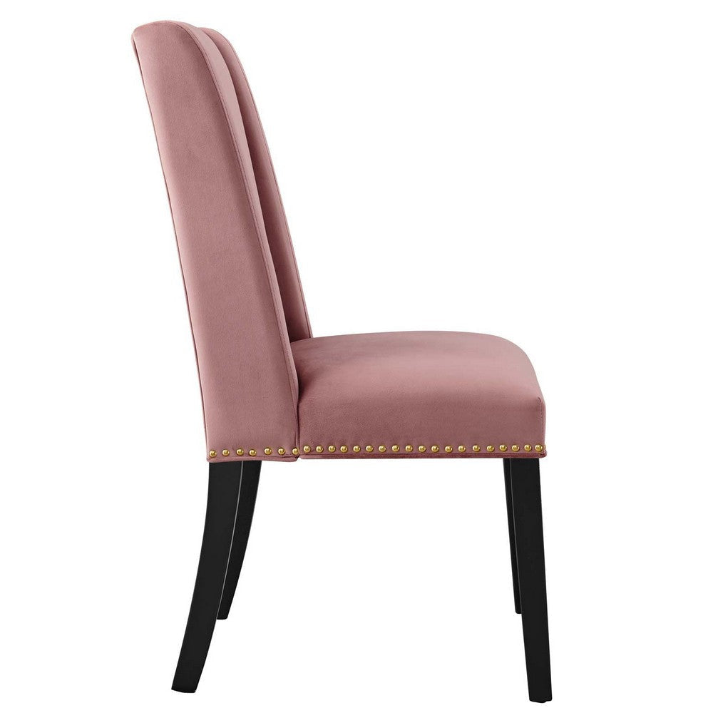 Modway Baron Performance Velvet Set of 2 Dining Chair Dusty Rose MDY-EEI-5012-DUS