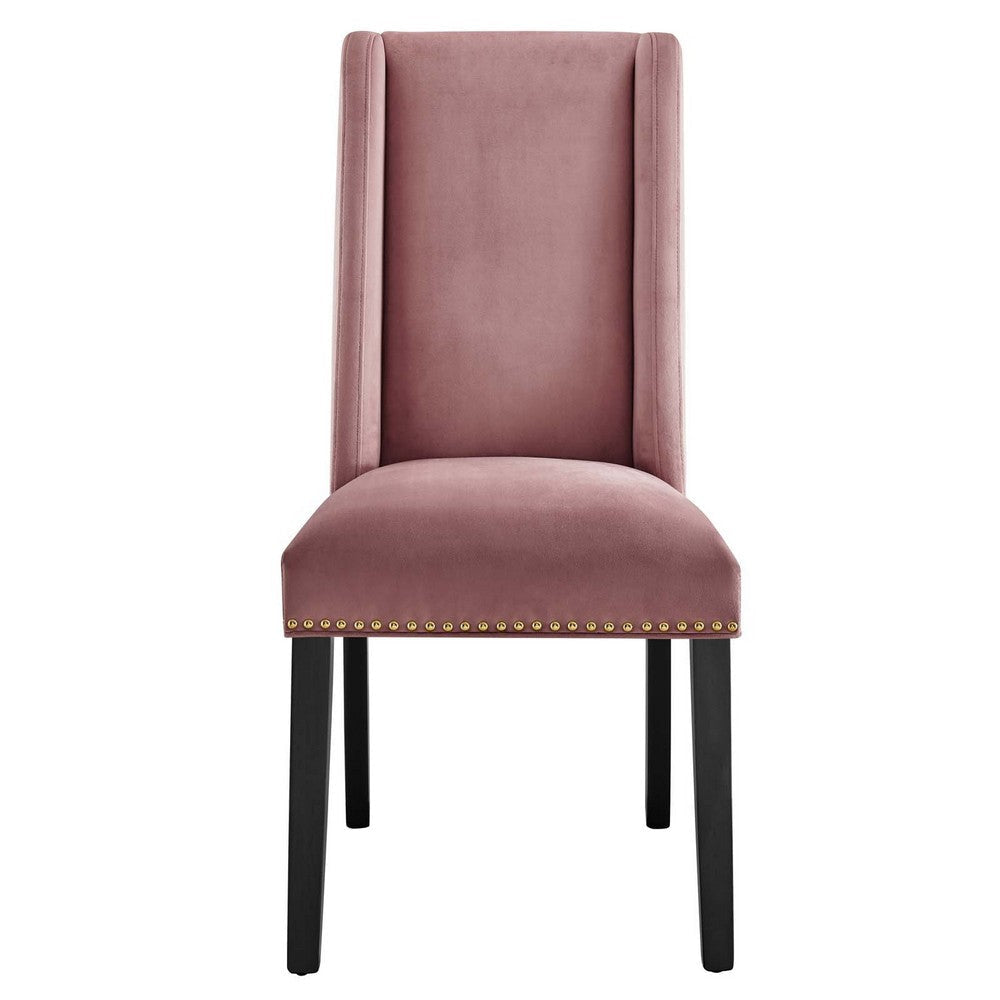 Modway Baron Performance Velvet Set of 2 Dining Chair Dusty Rose MDY-EEI-5012-DUS