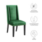 Modway Baron Performance Velvet Set of 2 Dining Chair Emerald MDY-EEI-5012-EME