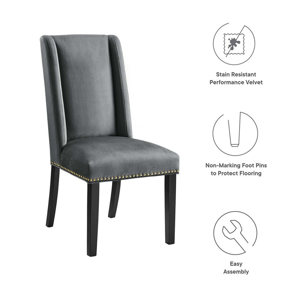 Baron Performance Velvet Dining Chairs - Set of 2 - No Shipping Charges
