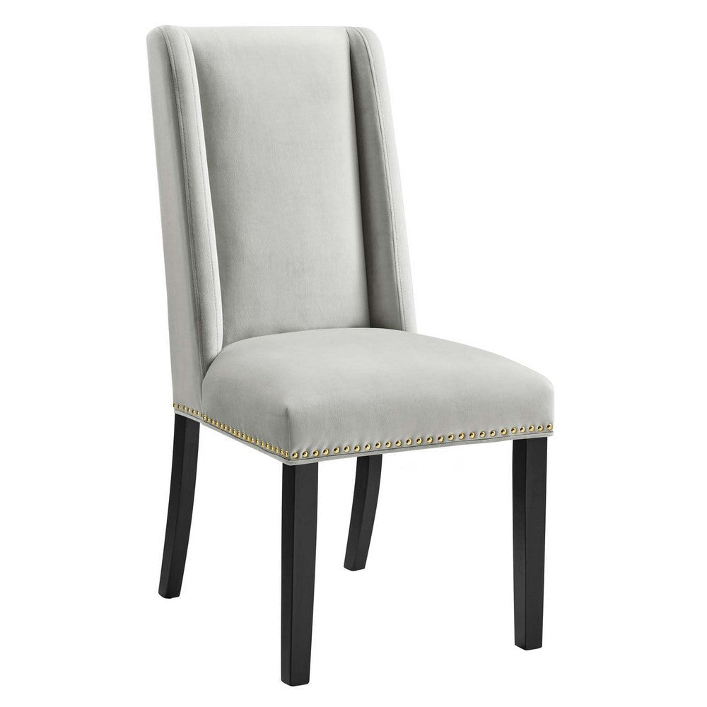 Baron Performance Velvet Dining Chairs - Set of 2 - No Shipping Charges MDY-EEI-5012-BLU