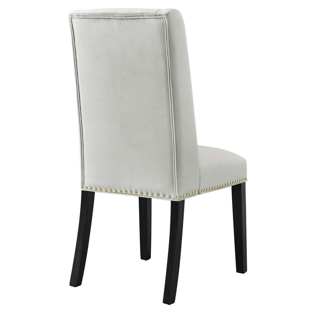 Modway Baron Performance Velvet Set of 2 Dining Chair Light Gray MDY-EEI-5012-LGR