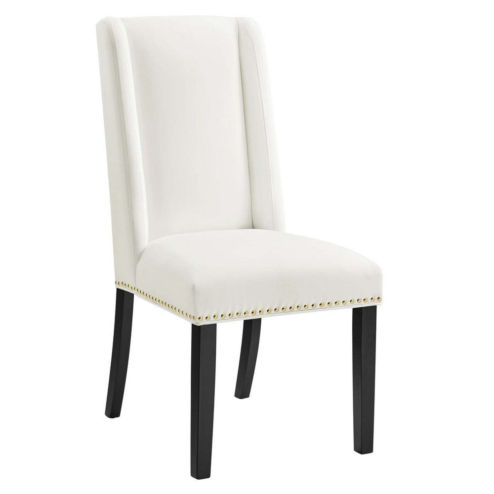 Modway Baron Performance Velvet Set of 2 Dining Chair White MDY-EEI-5012-WHI