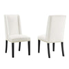 Modway Baron Performance Velvet Set of 2 Dining Chair, White