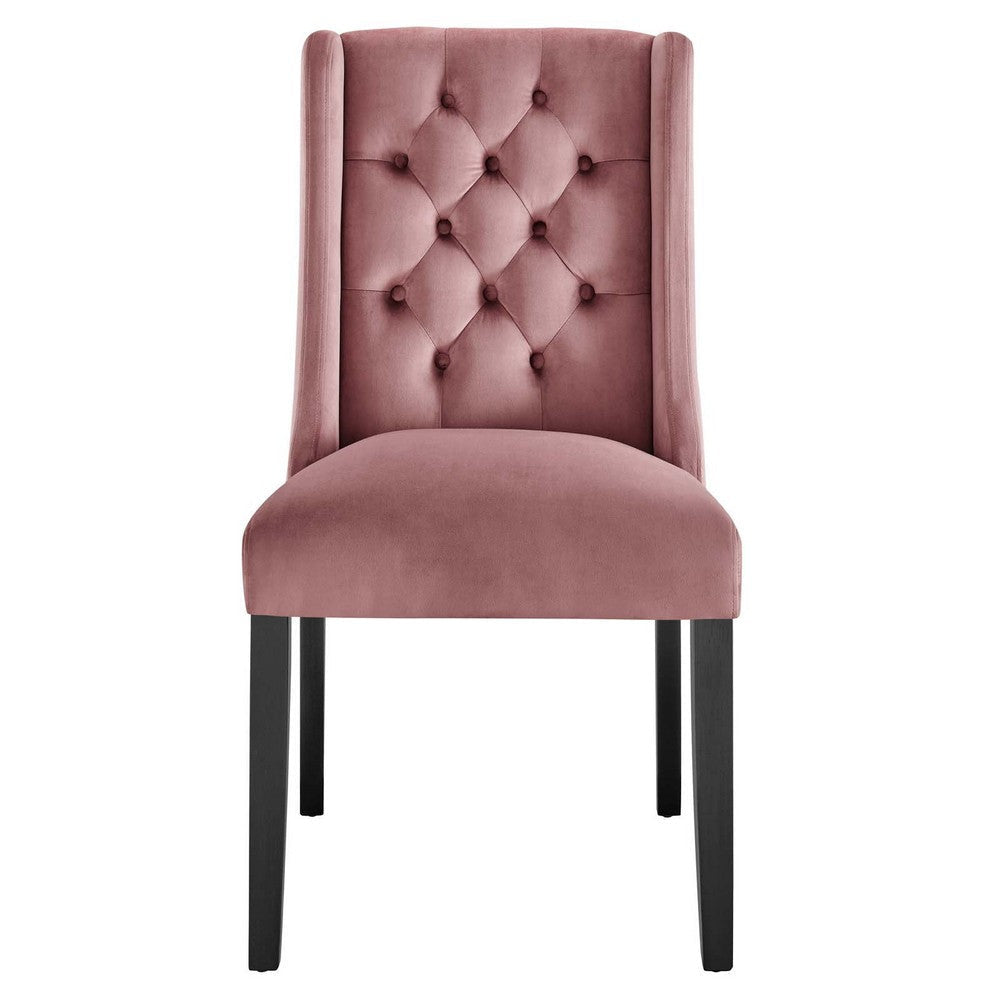 Modway Baronet Performance Velvet Set of 2 Dining Chair Dusty Rose MDY-EEI-5013-DUS