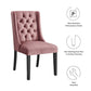 Modway Baronet Performance Velvet Set of 2 Dining Chair Dusty Rose MDY-EEI-5013-DUS