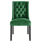 Modway Baronet Performance Velvet Set of 2 Dining Chair Emerald MDY-EEI-5013-EME