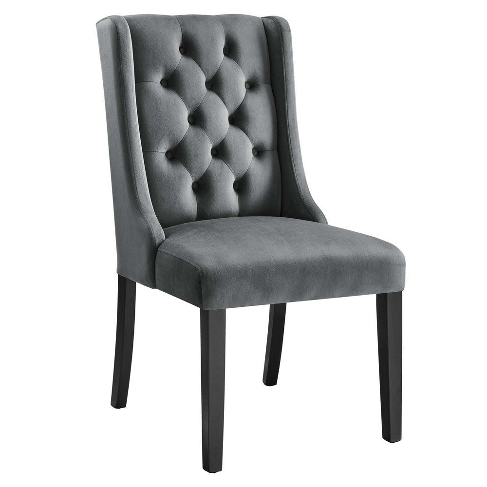 Modway Baronet Performance Velvet Set of 2 Dining Chair Gray MDY-EEI-5013-GRY