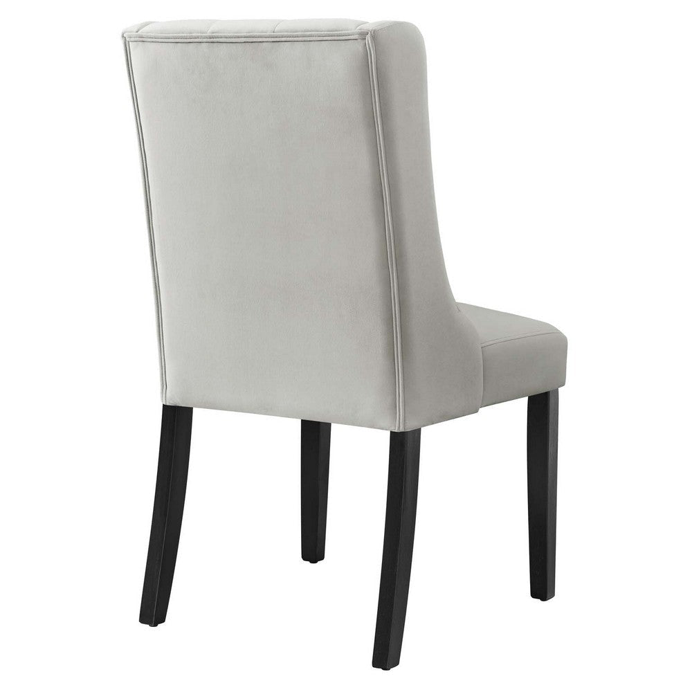 Modway Baronet Performance Velvet Set of 2 Dining Chair Light Gray MDY-EEI-5013-LGR