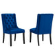 Baronet Performance Velvet Dining Chairs - Set of 2 - No Shipping Charges MDY-EEI-5013-BLK