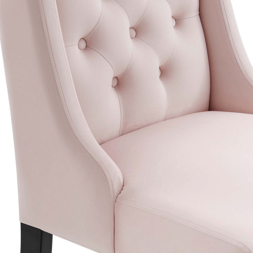 Modway Baronet Performance Velvet Set of 2 Dining Chair Pink MDY-EEI-5013-PNK