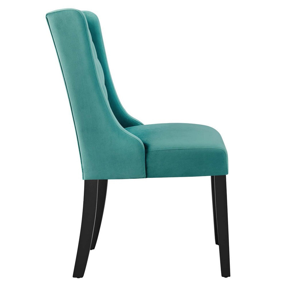 Modway Baronet Performance Velvet Set of 2 Dining Chair Teal MDY-EEI-5013-TEA