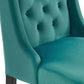 Modway Baronet Performance Velvet Set of 2 Dining Chair Teal MDY-EEI-5013-TEA