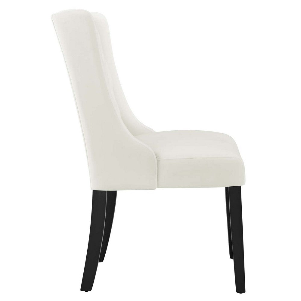 Baronet Performance Velvet Dining Chairs Set of 2 by Modway| White