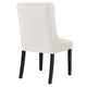 Baronet Performance Velvet Dining Chairs Set of 2 by Modway| White