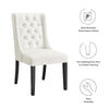 Baronet Performance Velvet Dining Chairs Set of 2 by Modway| White