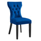 Silhouette Performance Velvet Dining Chairs - Set of 2 - No Shipping Charges MDY-EEI-5014-BLU