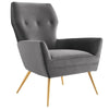 Renata Button Tufted Performance Velvet Armchair  - No Shipping Charges