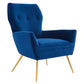 Renata Button Tufted Performance Velvet Armchair  - No Shipping Charges