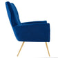 Renata Button Tufted Performance Velvet Armchair  - No Shipping Charges