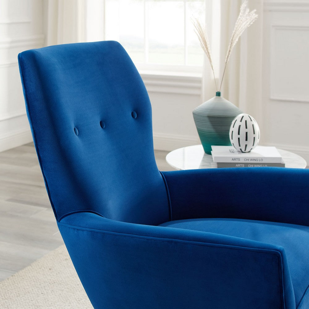 Renata Button Tufted Performance Velvet Armchair  - No Shipping Charges