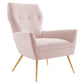 Renata Button Tufted Performance Velvet Armchair  - No Shipping Charges