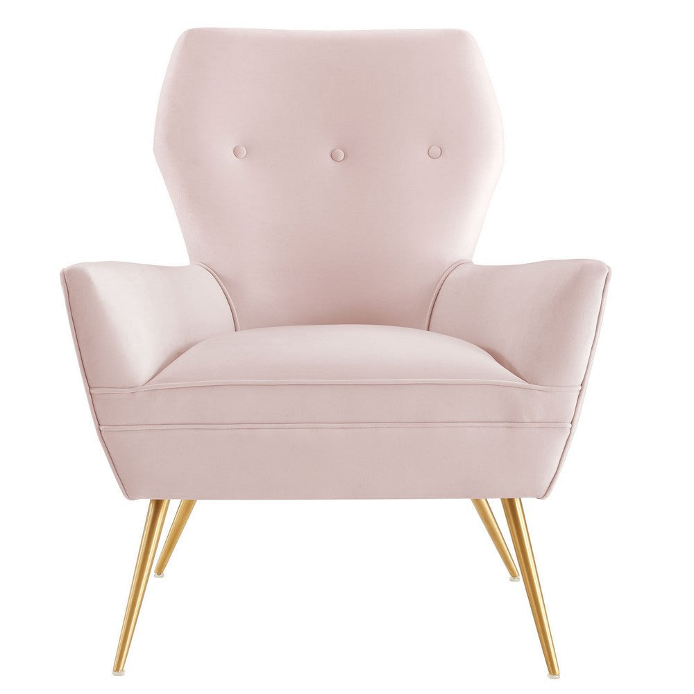 Renata Button Tufted Performance Velvet Armchair  - No Shipping Charges