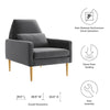 Liliana Performance Velvet Armchair  - No Shipping Charges