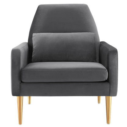 Liliana Performance Velvet Armchair  - No Shipping Charges