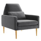 Liliana Performance Velvet Armchair - No Shipping Charges MDY-EEI-5021-CHA