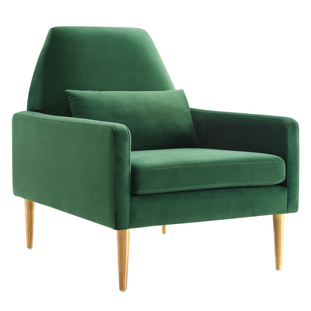 Modway Performance Velvet Emerald Armchair