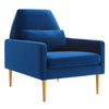 Liliana Performance Velvet Armchair  - No Shipping Charges