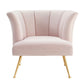 Veronica Channel Tufted Performance Velvet Armchair  - No Shipping Charges