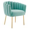 Sanna Channel Tufted Performance Velvet Armchair  - No Shipping Charges