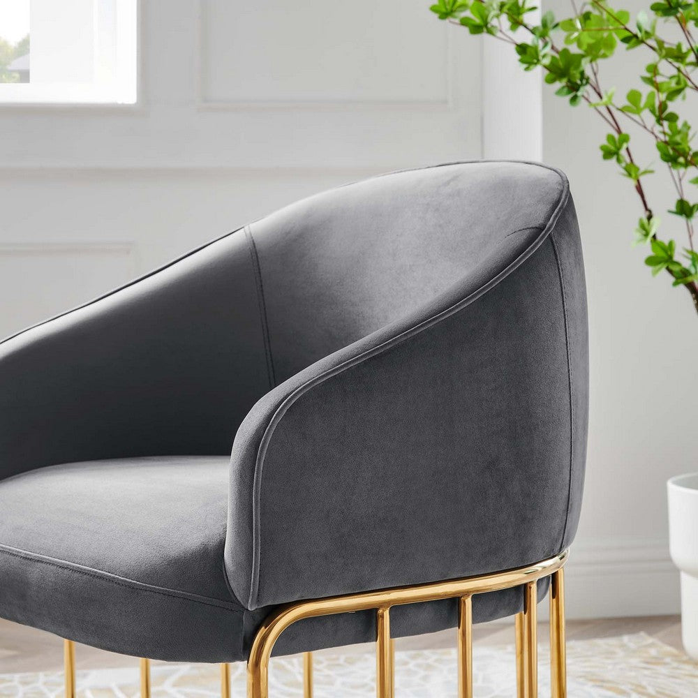 Legacy Performance Velvet Armchair  - No Shipping Charges