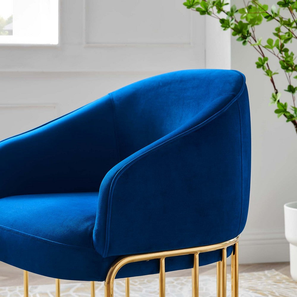 Legacy Performance Velvet Armchair  - No Shipping Charges