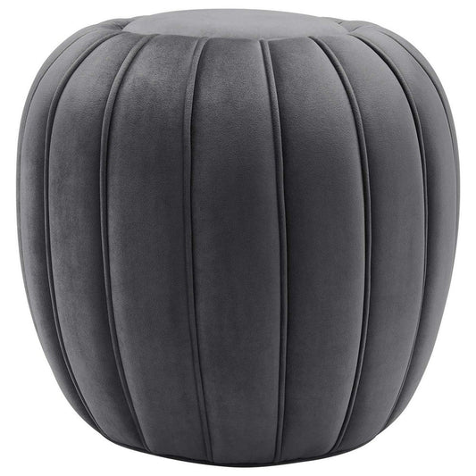 Celebrate Channel Tufted Performance Velvet Ottoman  - No Shipping Charges