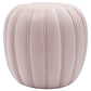 Modway Celebrate Channel Tufted Performance Velvet Living Room Lounge Ottoman in Pink