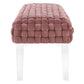 Prologue Woven Performance Velvet Ottoman  - No Shipping Charges